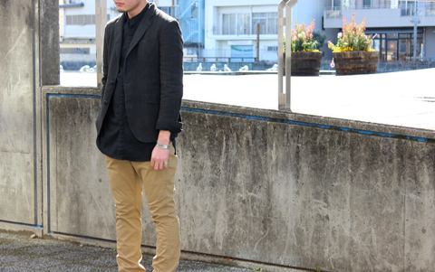 DWELLER 2B JACKET LINEN CANVAS OVERDYED: VIOLA STELLA men's blog