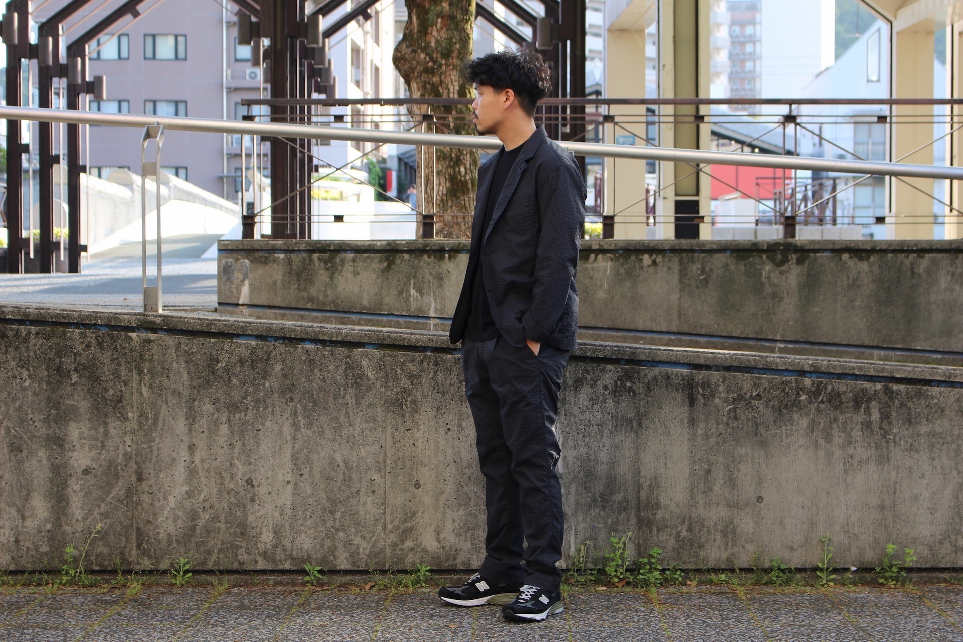 nonnative - SCIENTIST 2B JACKET P/C SEERSUCKER STRIPE COOLMAX