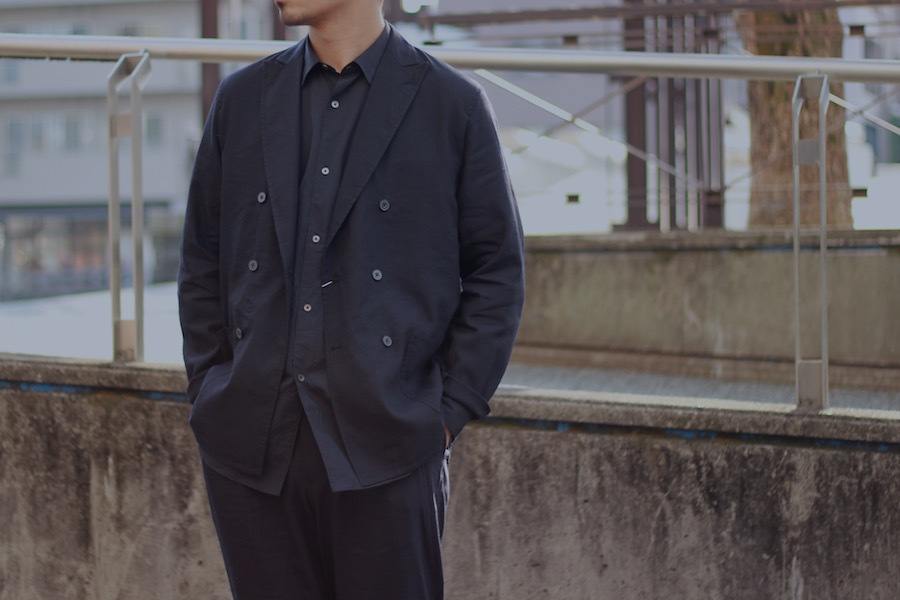 15ss COMOLI コモリ セットアップ ジャケット & 2タック パンツ