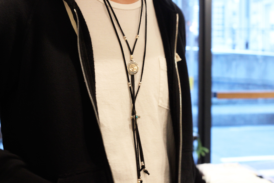 nonnative - DWELLER HOODED & NECKLACE: VIOLA STELLA men's blog