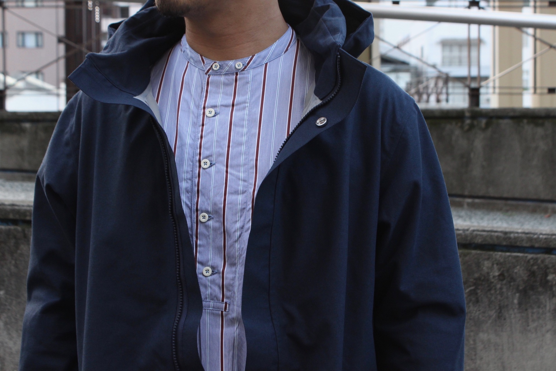 nonnative - SCIENTIST COAT N/P TWILL WITH GORE-TEX 3L: VIOLA 