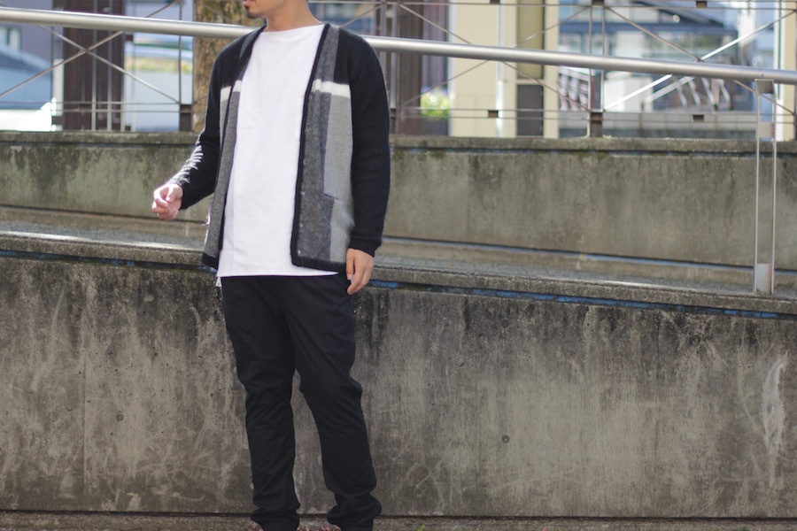 nonnative - STROLLER CARDIGAN & EASY RIB PANTS: VIOLA STELLA men's