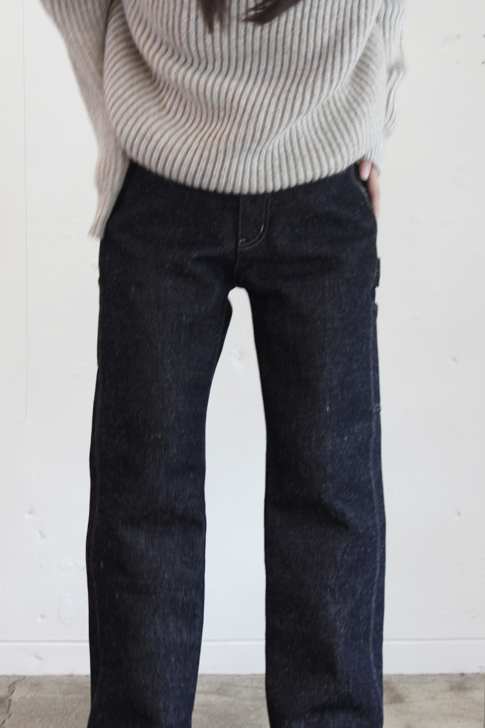 FUMIKA_UCHIDA - DENIM BONDING PAINTER PANTS: VIOLA STELLA women's blog