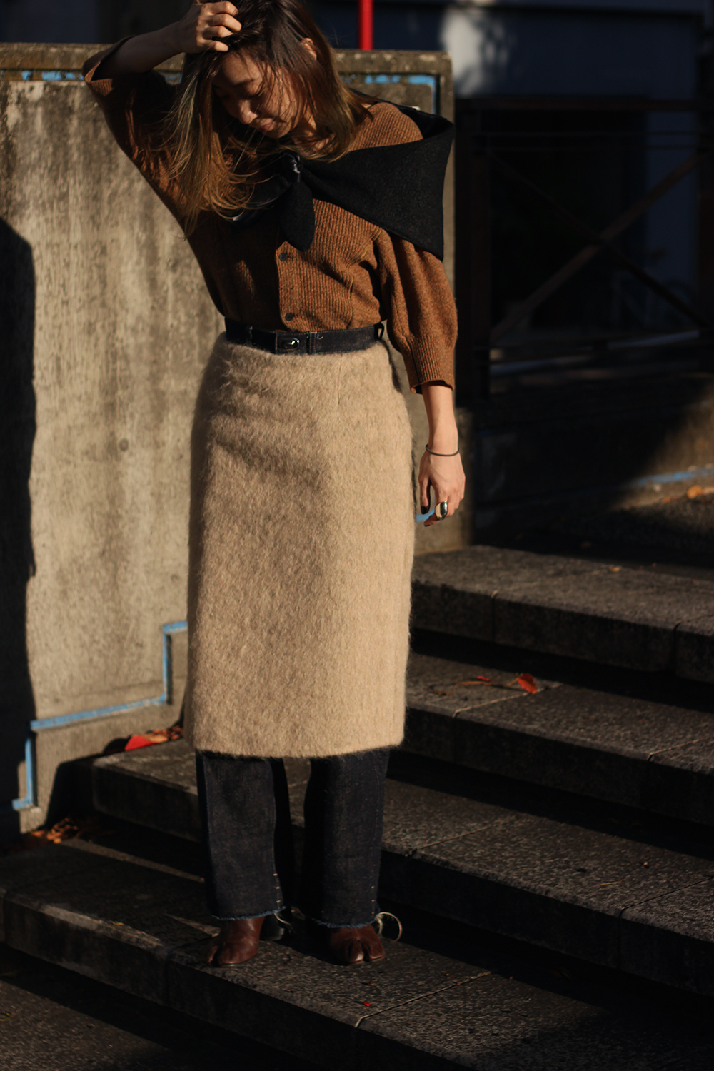 FUMIKA_UCHIDA - MOHAIR SHAGGY TULIP SKIRT: VIOLA STELLA women's blog