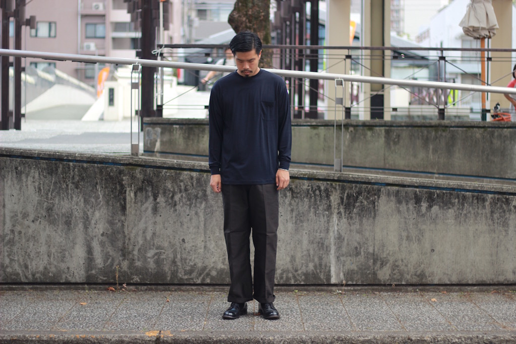 21AW COMOLI ウール天竺長袖クルー NAVY,3 - ニット/セーター