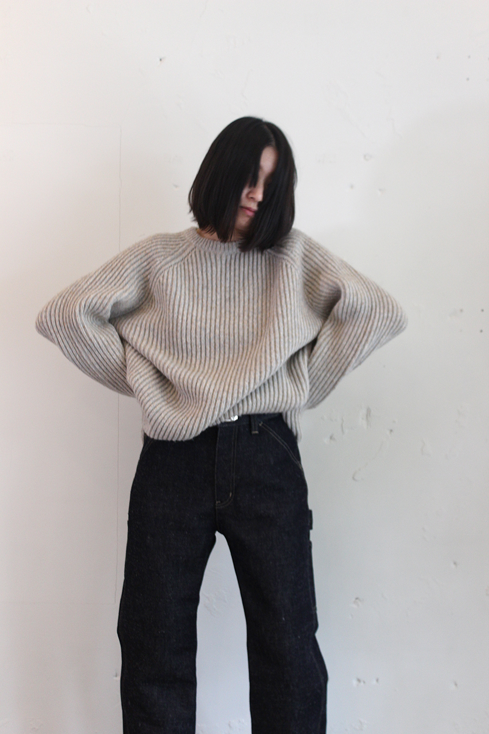 FUMIKA_UCHIDA - DENIM BONDING PAINTER PANTS: VIOLA STELLA women's blog