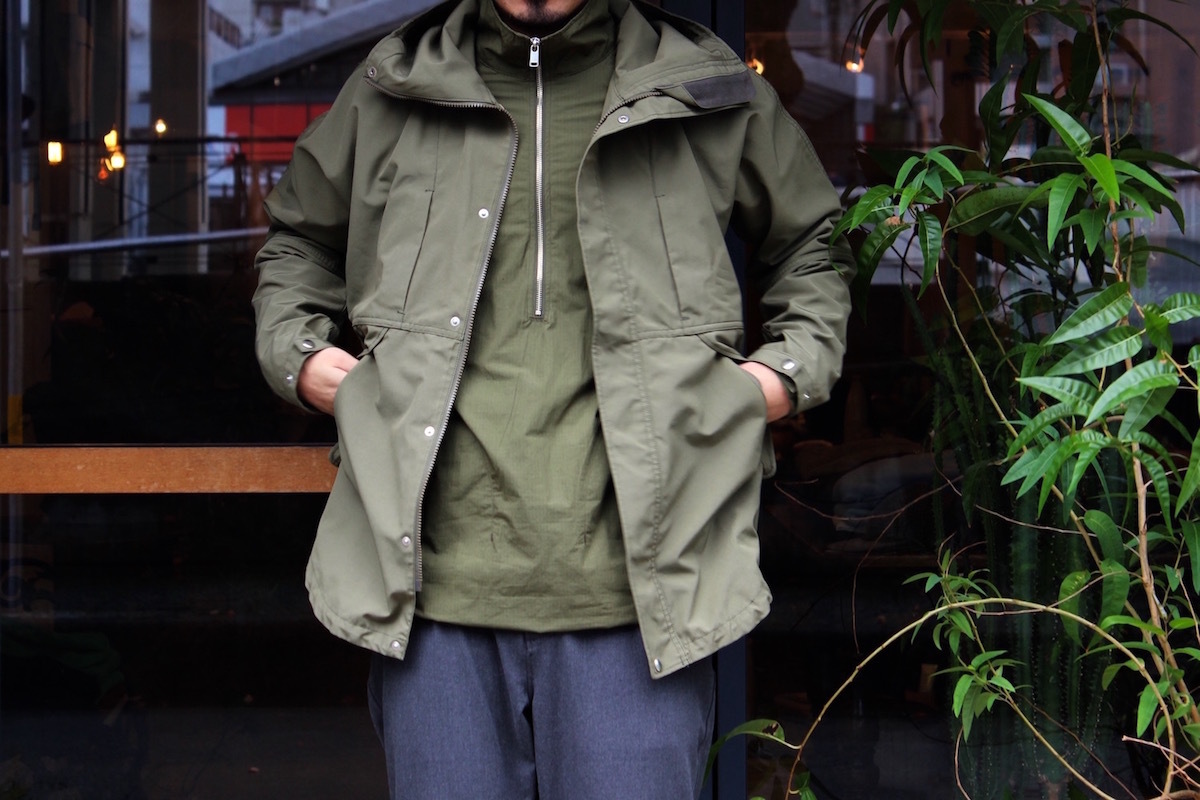 nonnative - HIKER HOODED JACKET T/C WEATHER: VIOLA STELLA men's blog