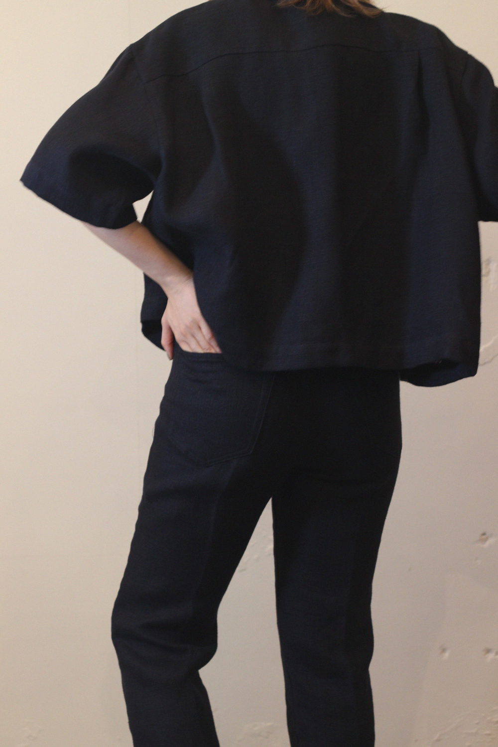 AURALEE - LINEN DOUBLE FACE HALF SLEEVED SHIRTS, FACE 5P PANTS 