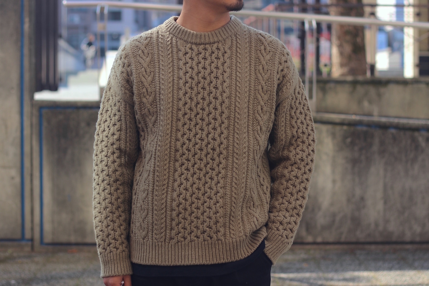 auralee 18aw FRENCH MERINO ARAN KNIT ニット-