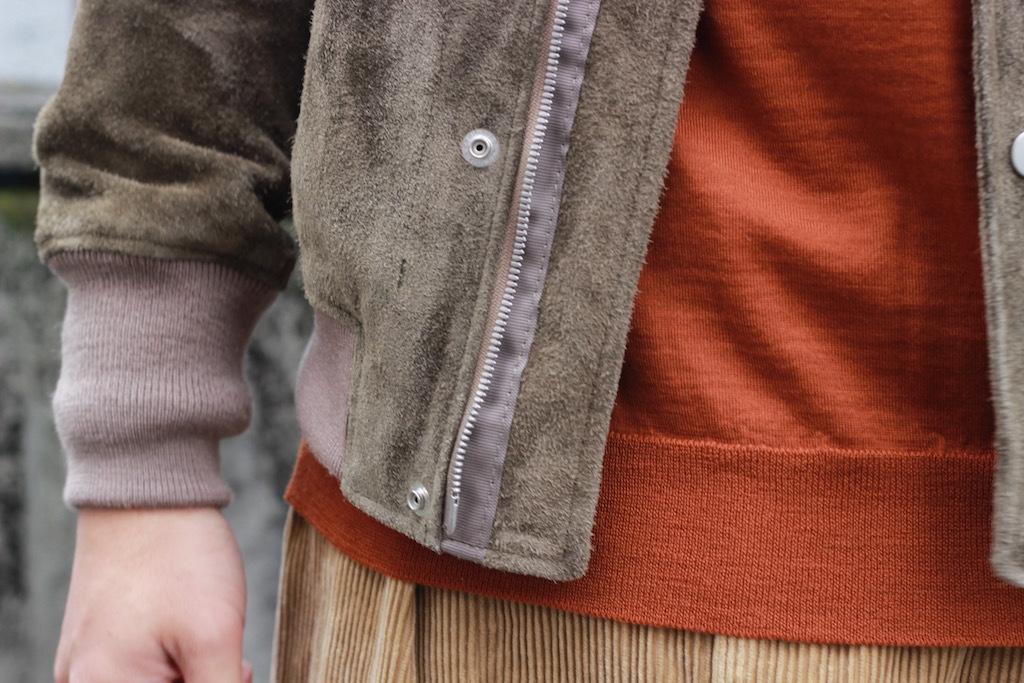 nonnative - STUDENT JUMPER COW SUEDE: VIOLA STELLA men's blog