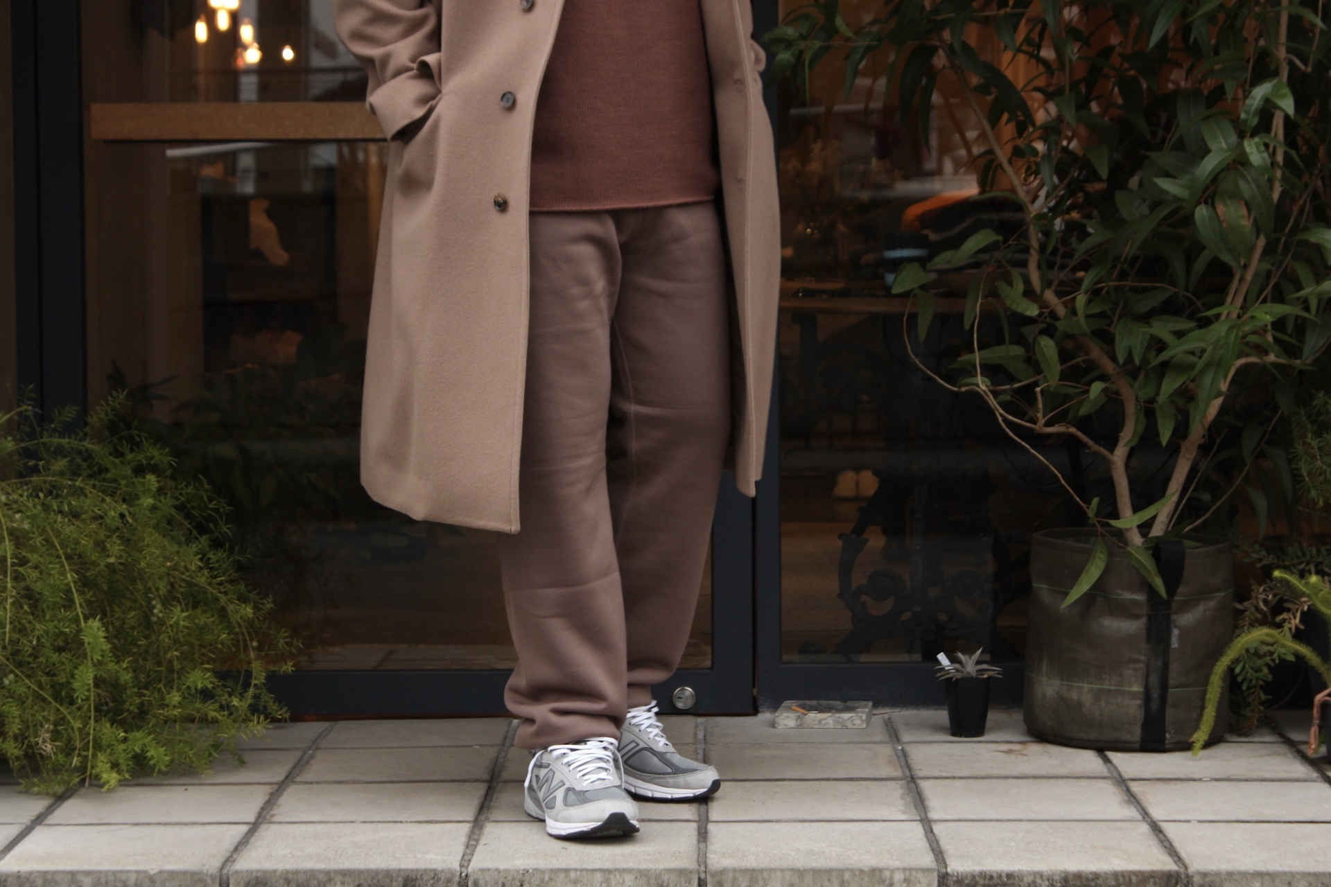 AURALEE - CASHMERE WOOL MOSSER CHESTERFIELD COAT: VIOLA STELLA