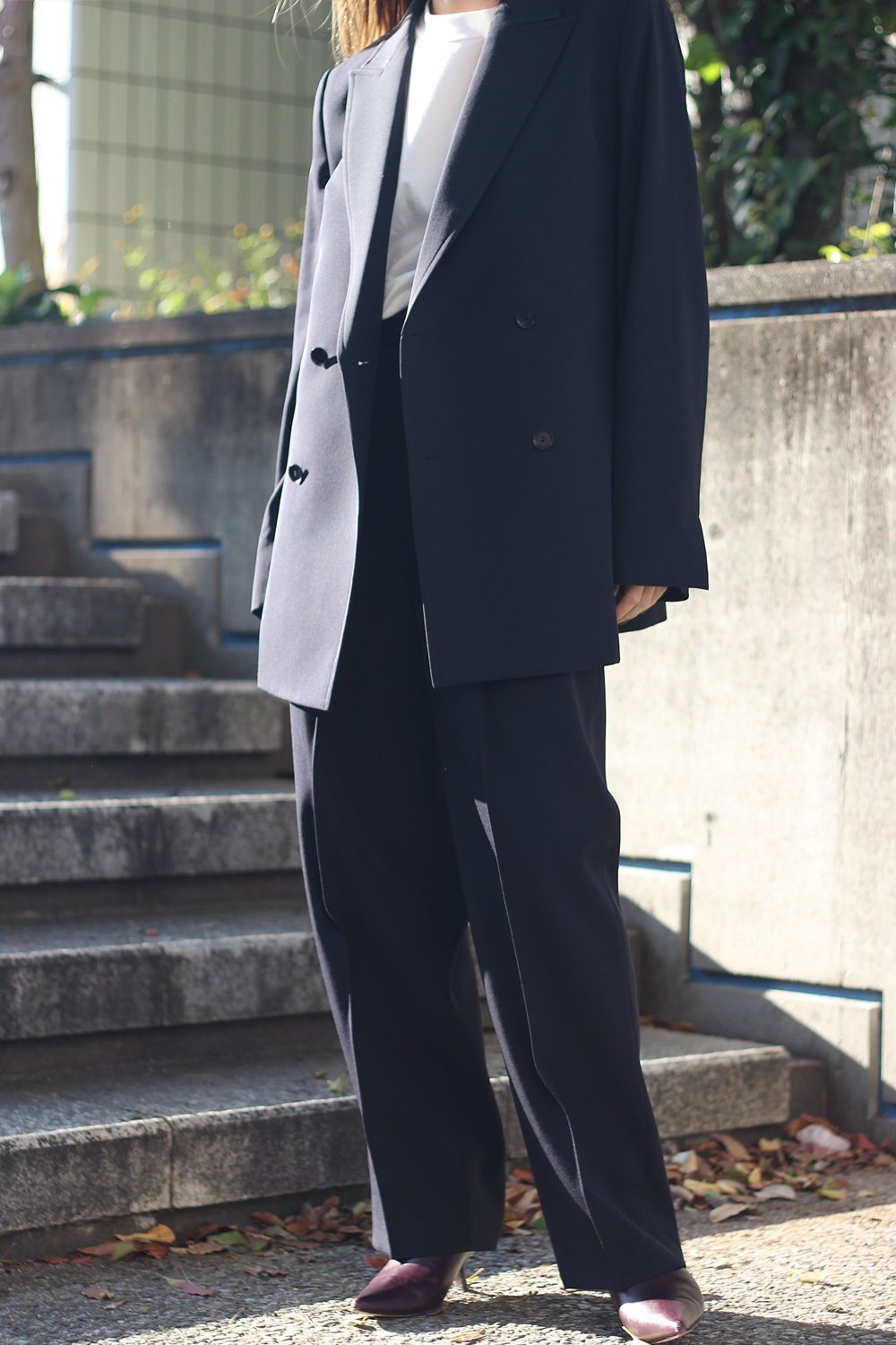 AURALEE WOOL MAX GABARDINE DOUBLE JACKET - テーラードジャケット