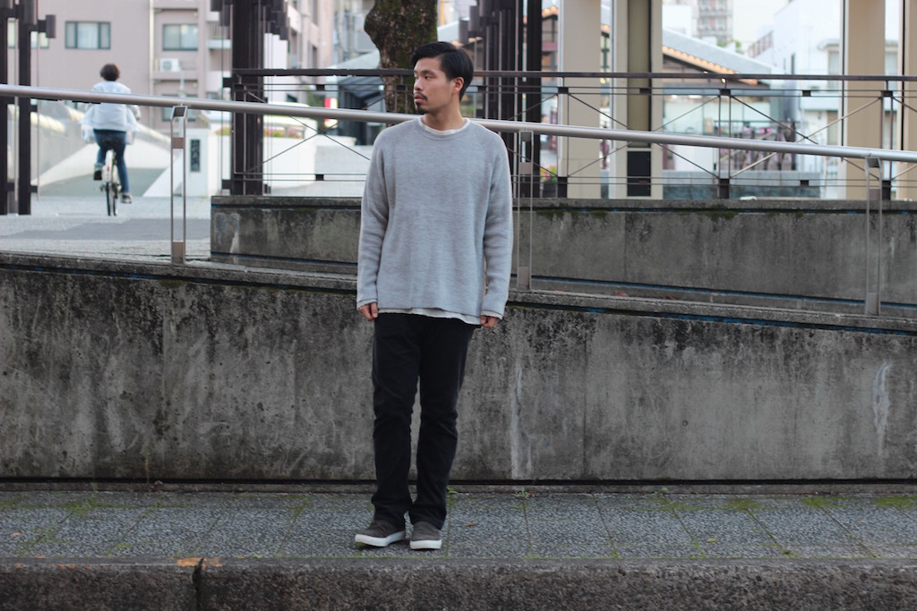 nonnative - DWELLER SWEATER WOOL YARN WAFFLE: VIOLA STELLA men's blog