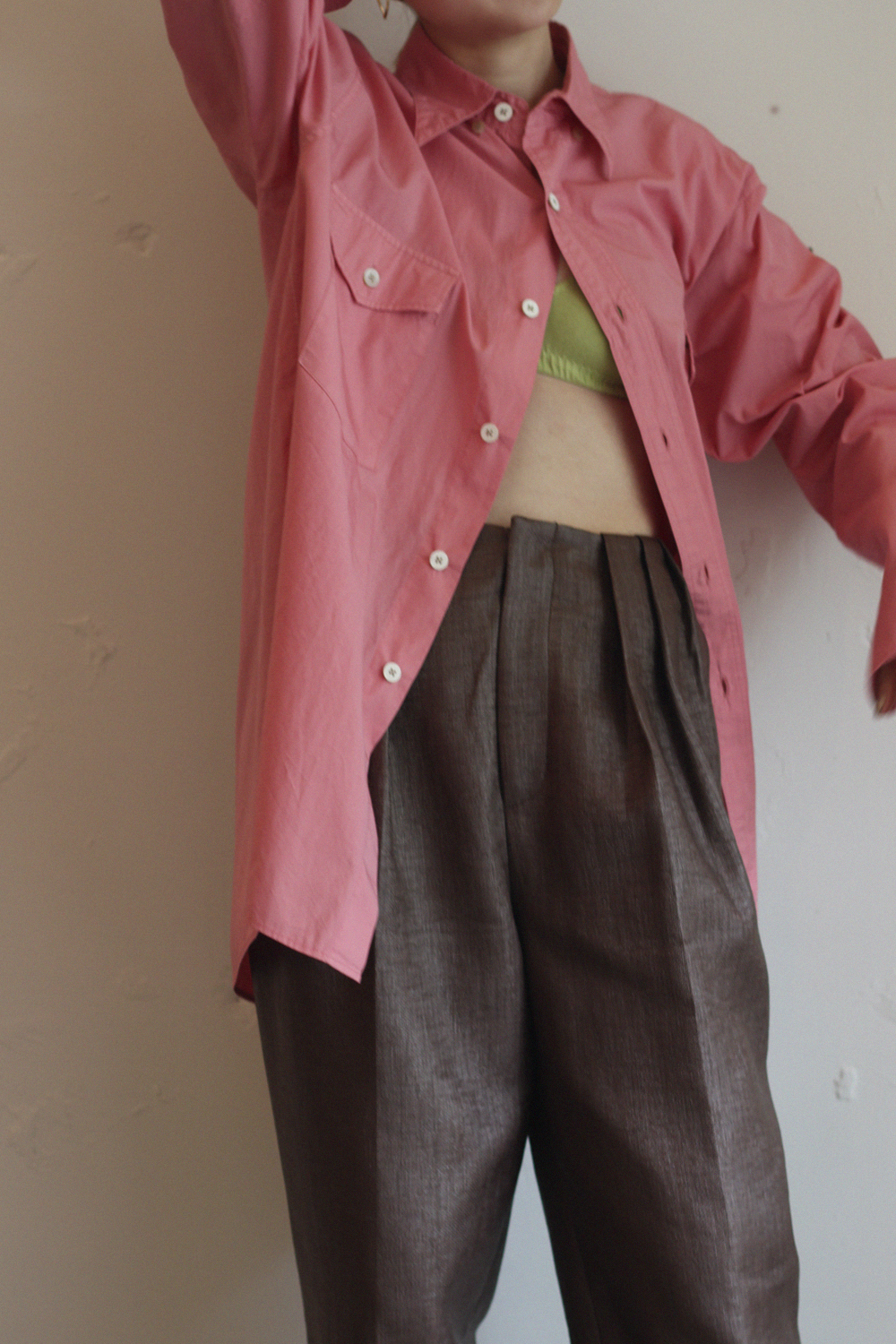 超目玉枠 fumika_uchida RAFFIA 3 IN TUCK SLACKS | www.happychild.co