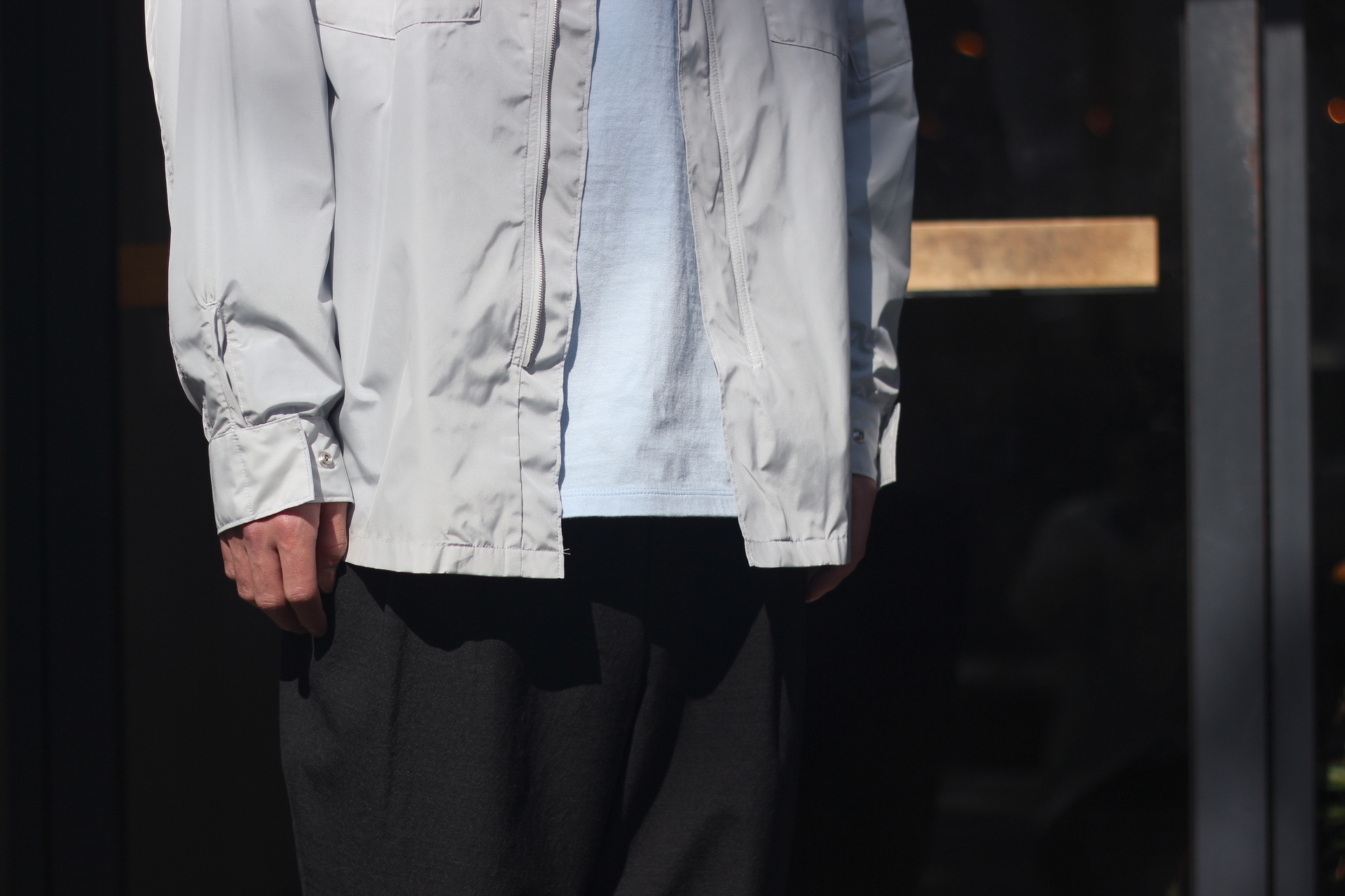 AURALEE - LIGHT NYLON ZIP SHIRTS: VIOLA STELLA men's blog AURALEE - LIGHT NYLON ZIP SHIRTS: VIOLA STELLA men's blog