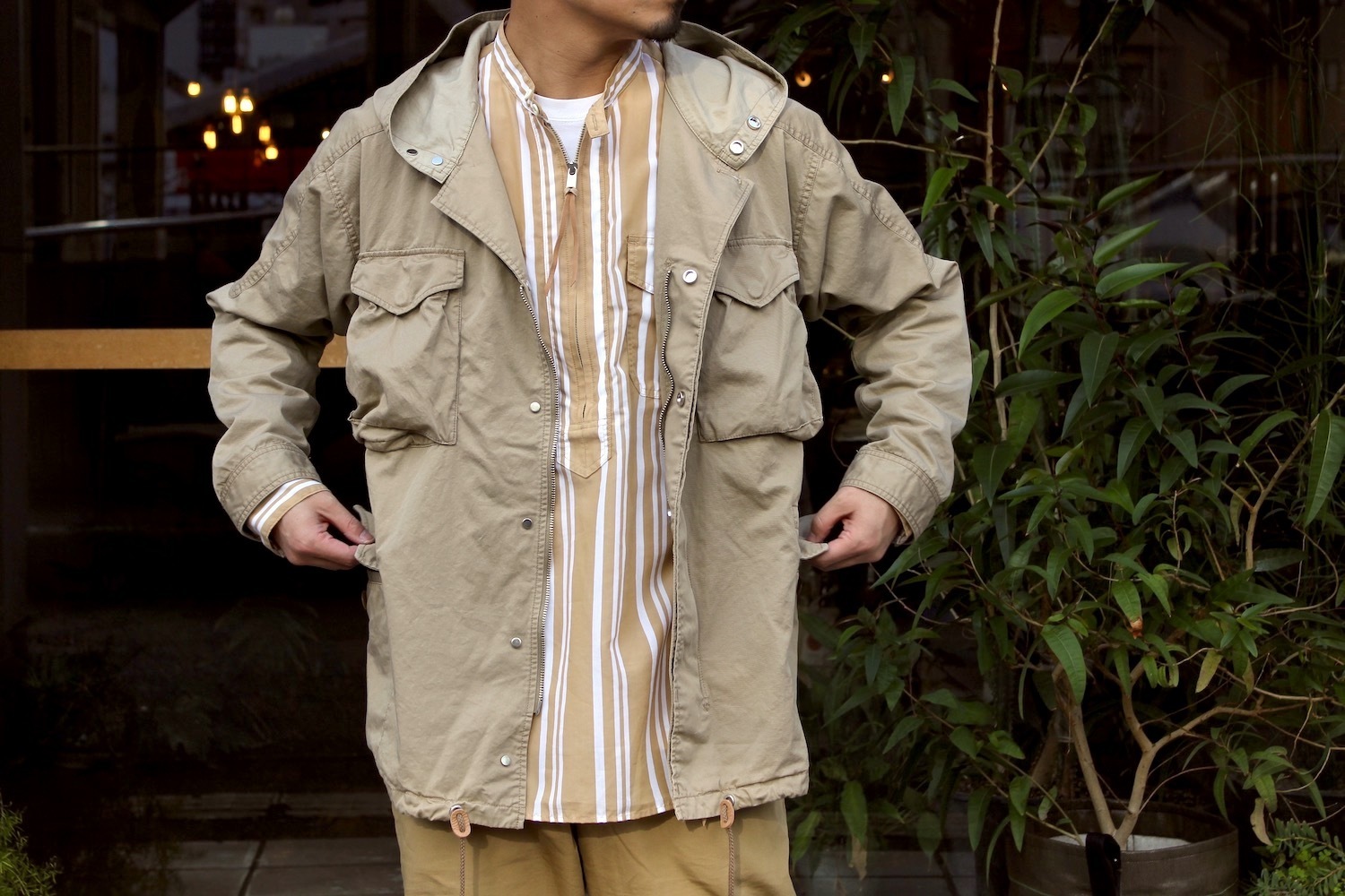 nonnative - HUNTER HOODED COAT C/L TWILL: VIOLA STELLA men's blog