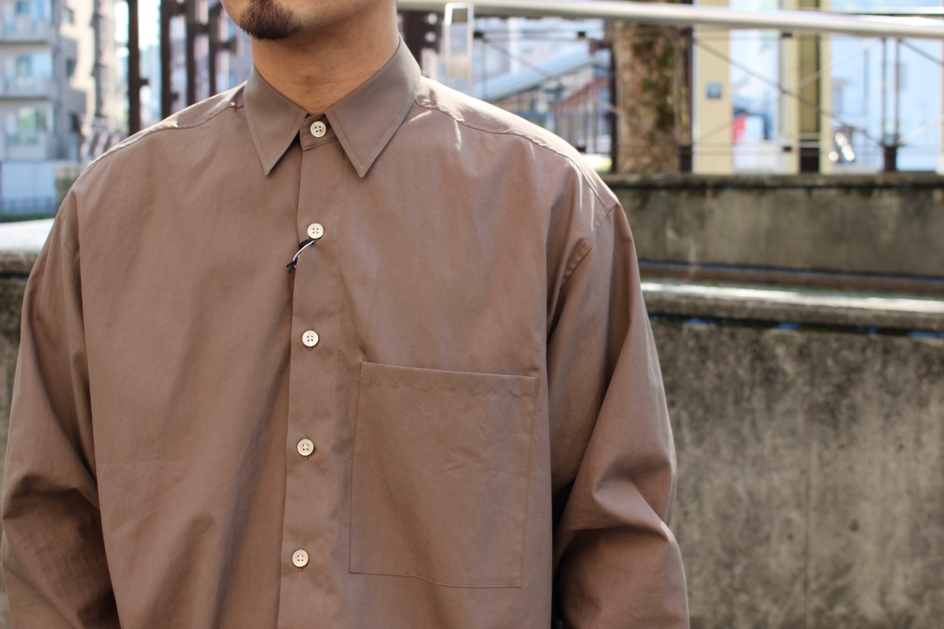 30%OFF SALE セール AURALEE WASHED FINX TWILL SHIRTS brown | ccfl.ie