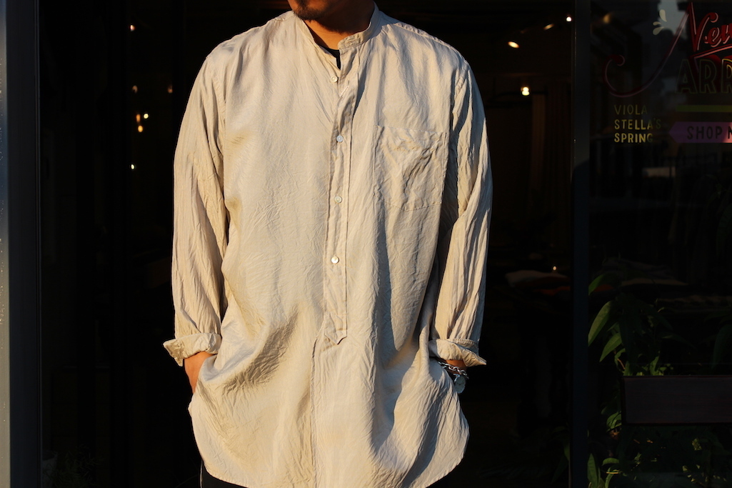 VIOLA STELLA men's blog: COMOLI - シルクバンドカラーシャツ
