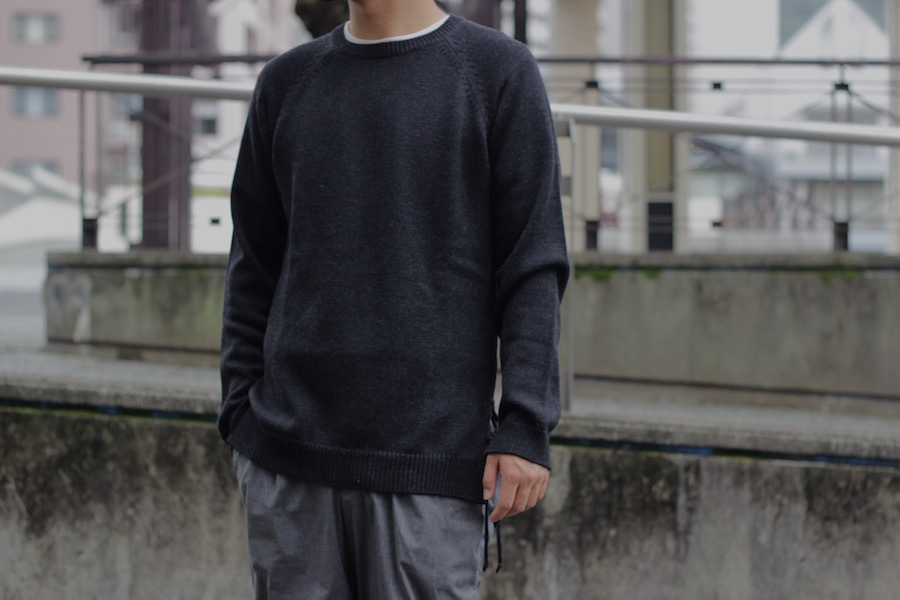 nonnative - TROOPER SWEATER WOOL YARN SOLID: VIOLA STELLA men's blog