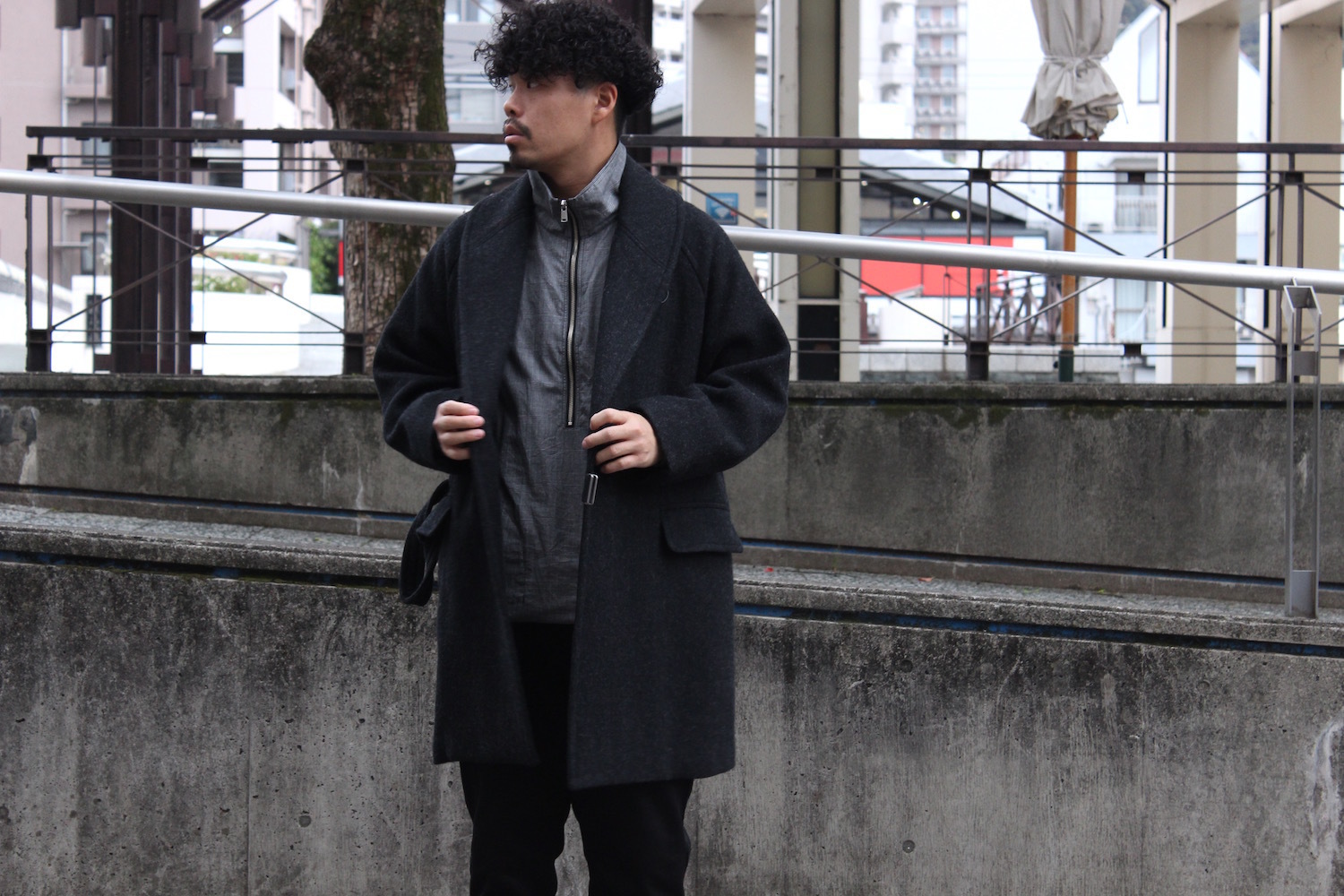 COMOLI - ウールショールカラーコート: VIOLA STELLA men's blog