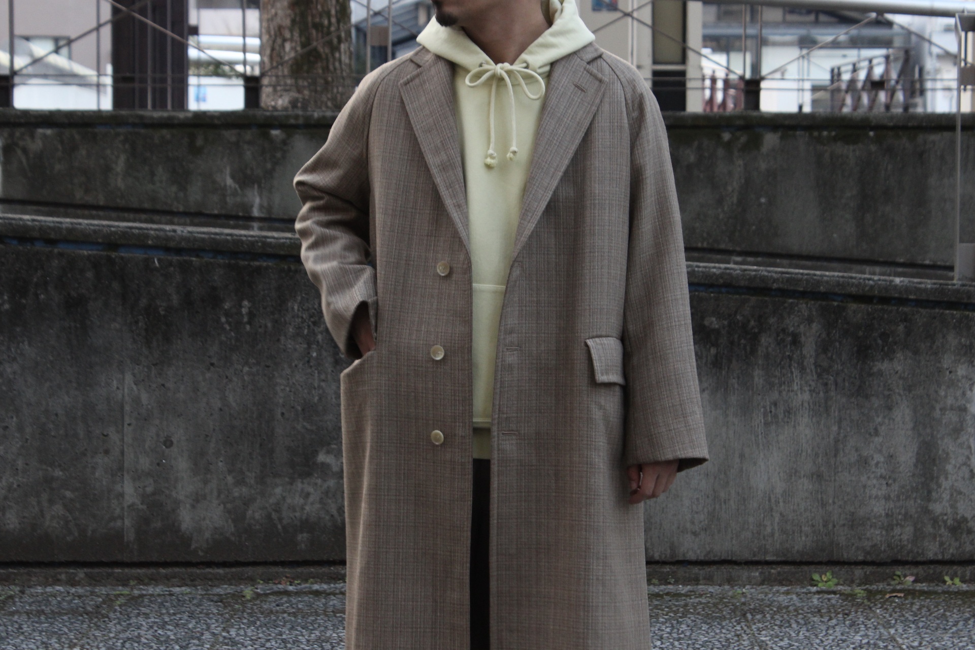 20AW AURALEE BLUEFACED CHESTERFIELD COAT